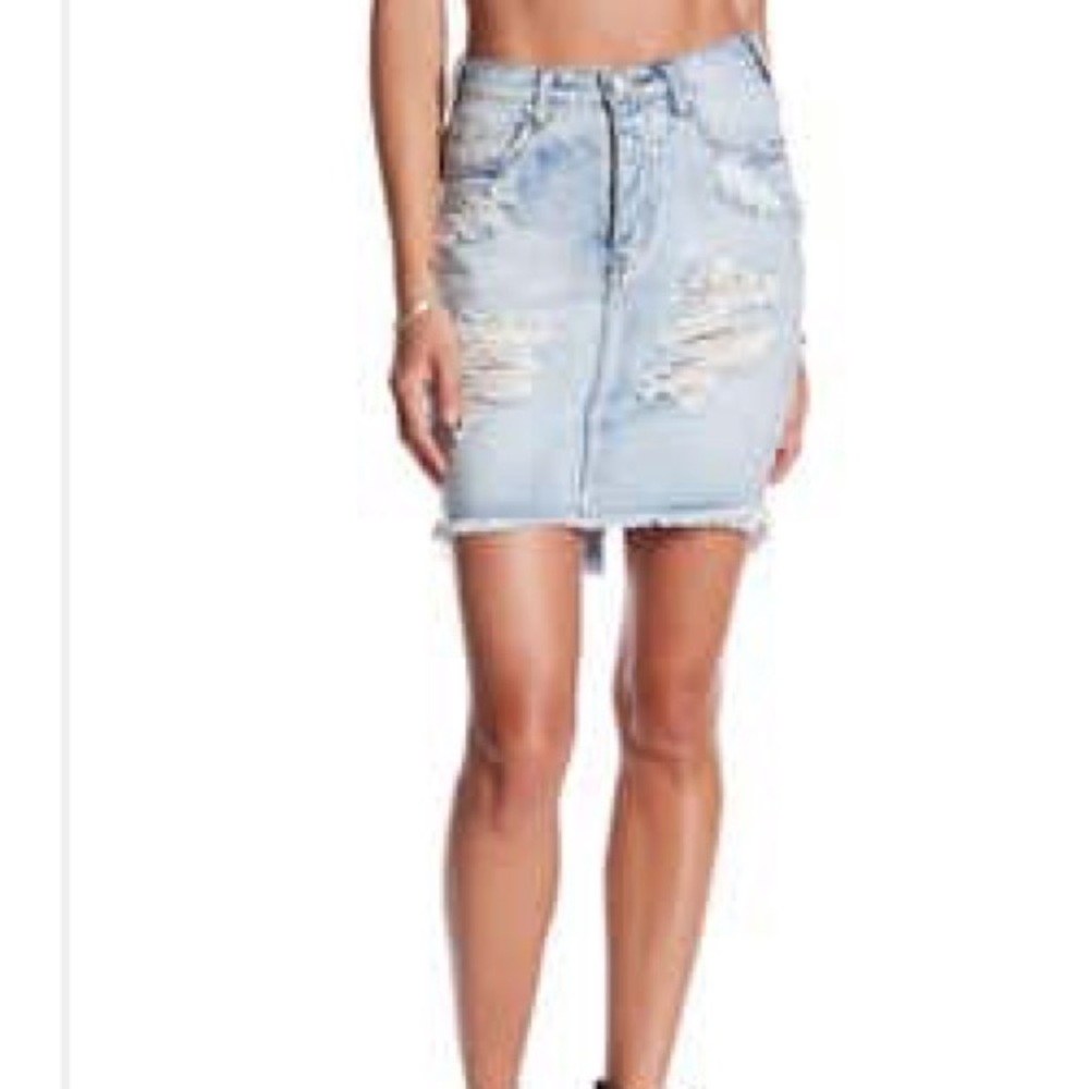 Denim skirt one teaspoon